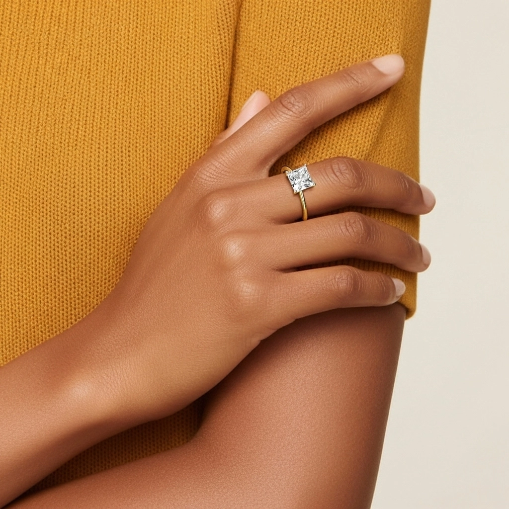 Classic Princess Cut Engagement Ring