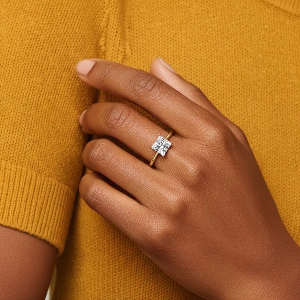 Classic Princess Cut Engagement Ring