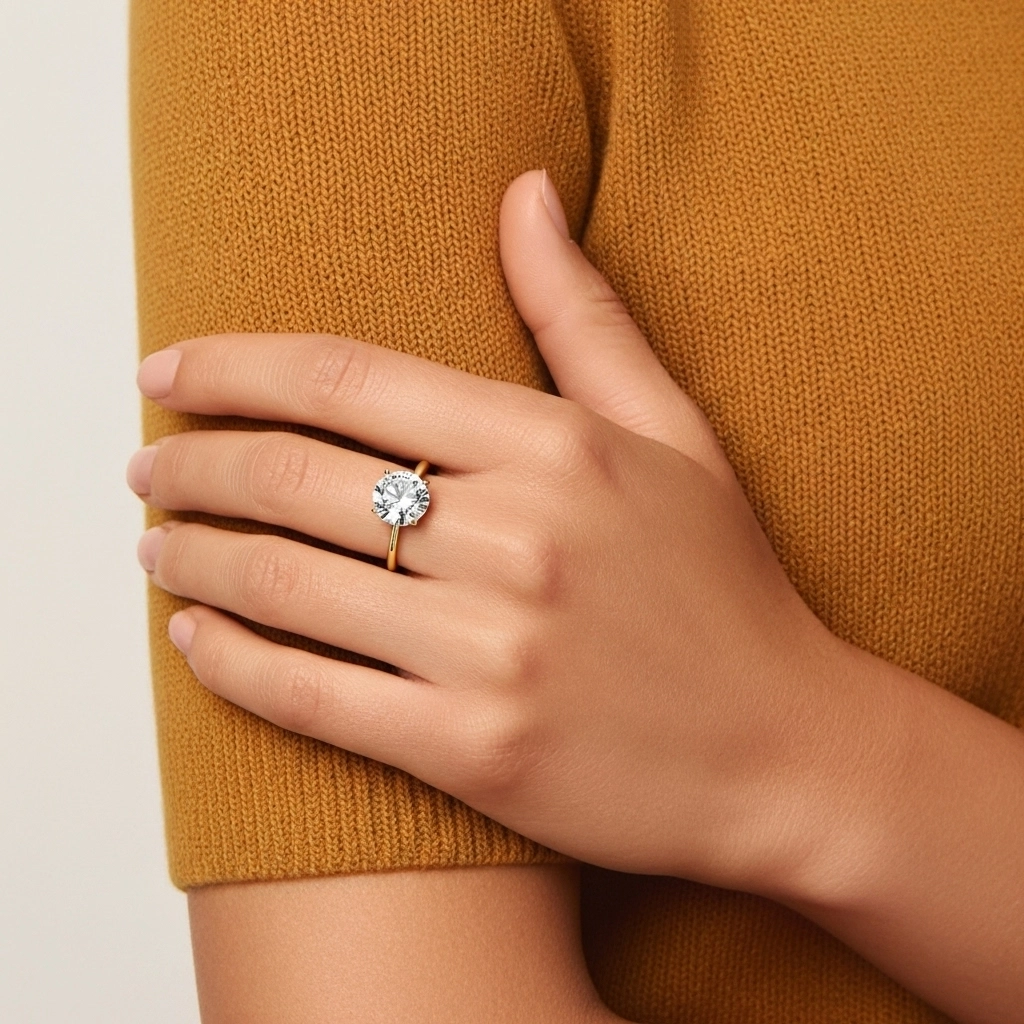 Classic Round Cut Engagement Ring