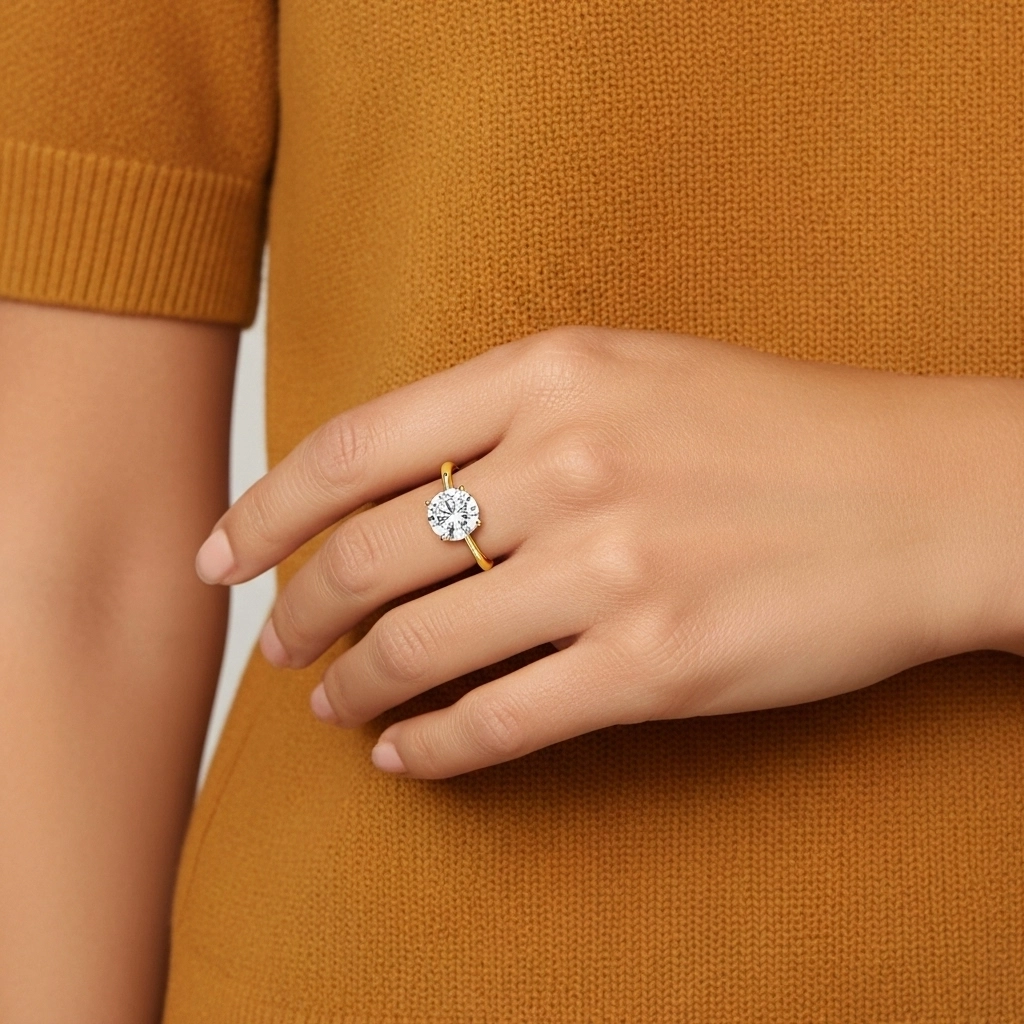 Classic Round Cut Engagement Ring