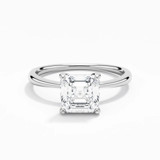 Classic Asscher Cut Engagement Ring