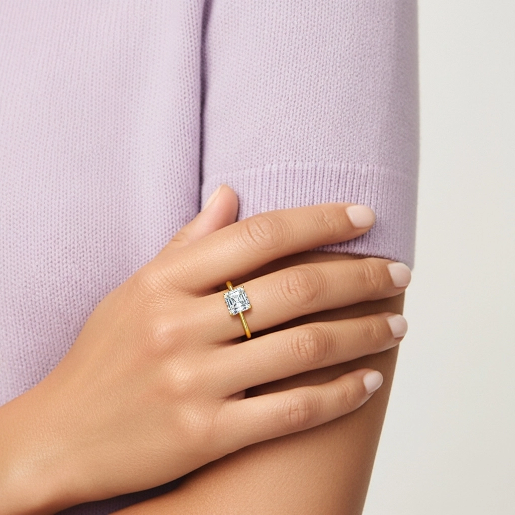 Classic Asscher 2.00ct Cubic Zirconia Engagement Ring