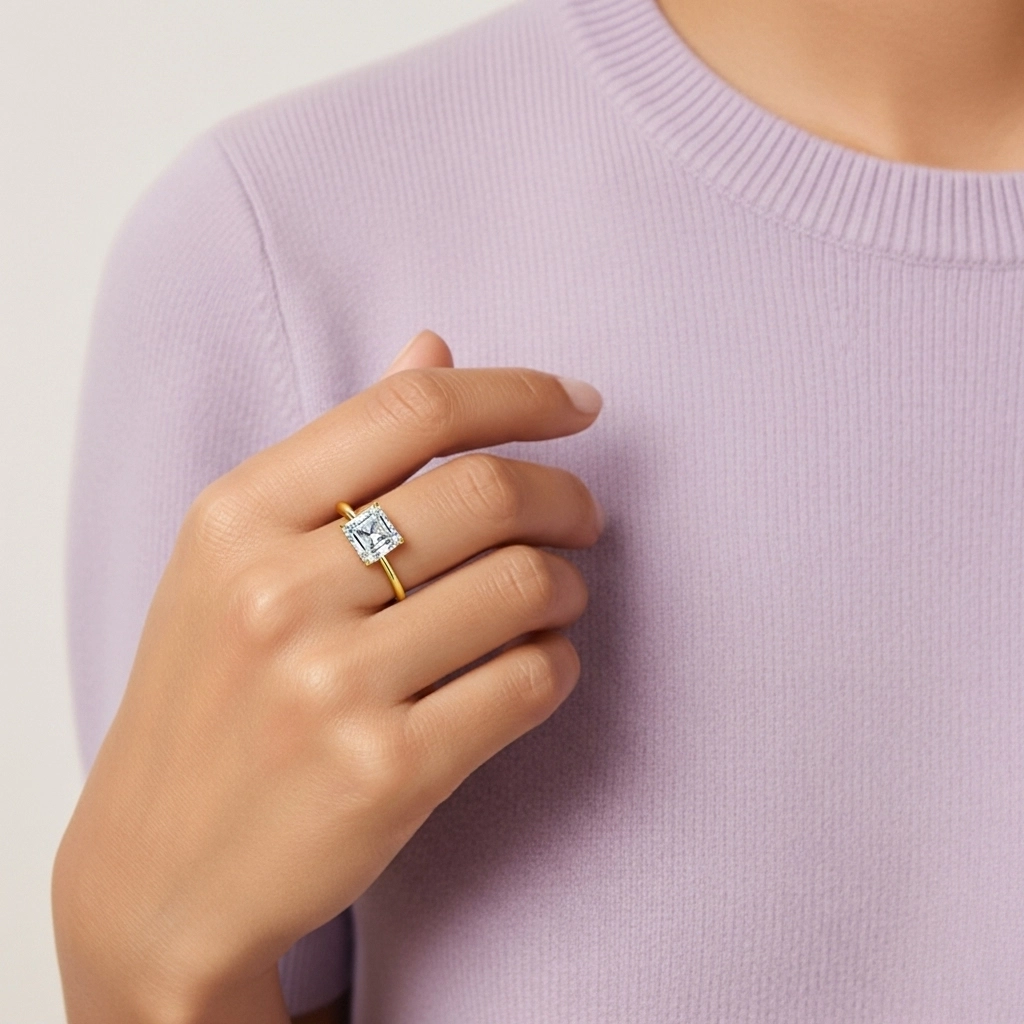 Classic Asscher 2.00ct Cubic Zirconia Engagement Ring