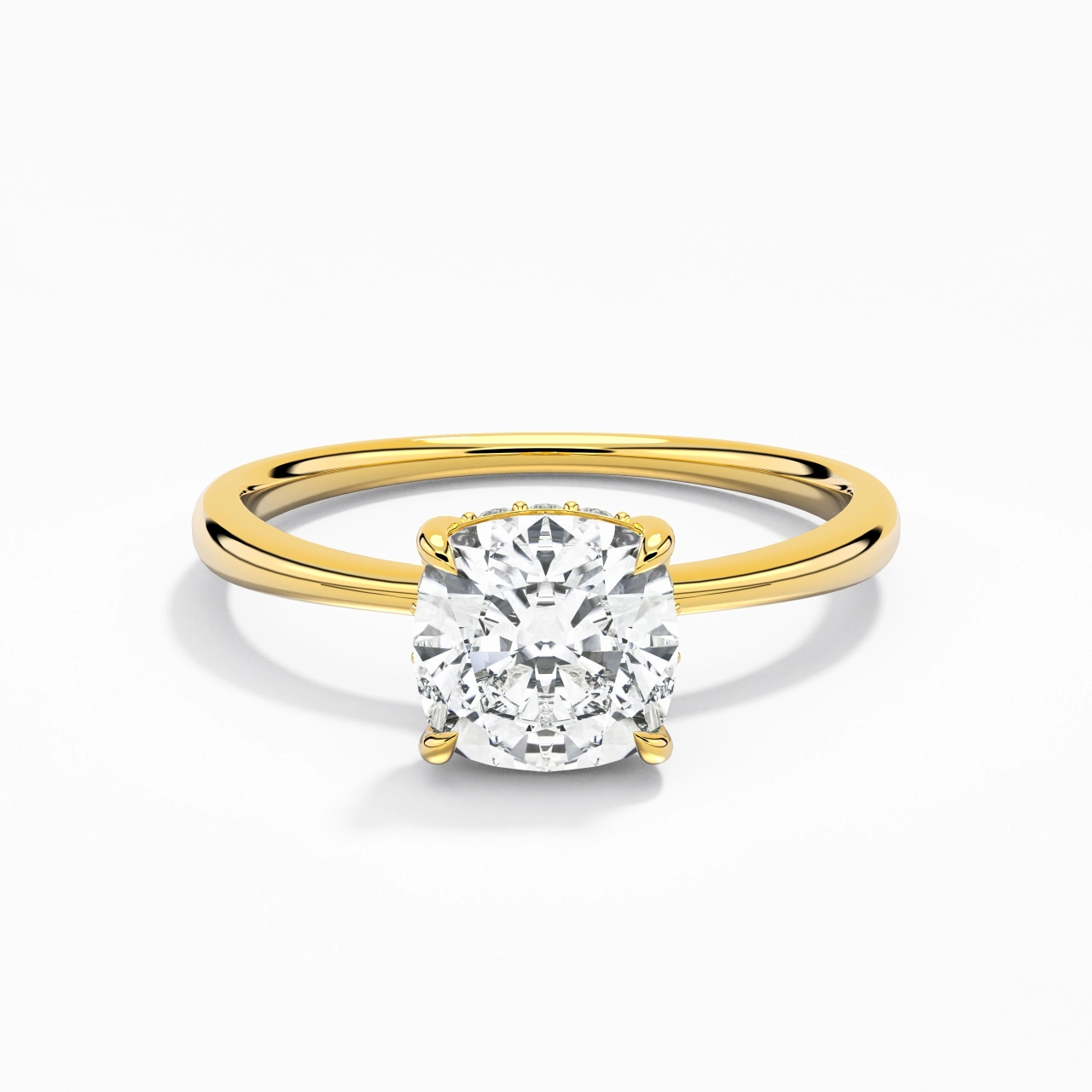 Classic Cushion 1.50ct Moissanite Engagement Ring