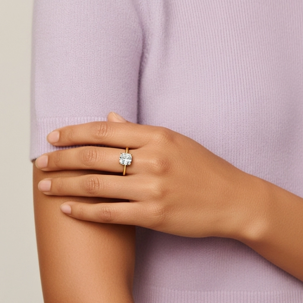 Classic Cushion 1.00ct Cubic Zirconia Engagement Ring