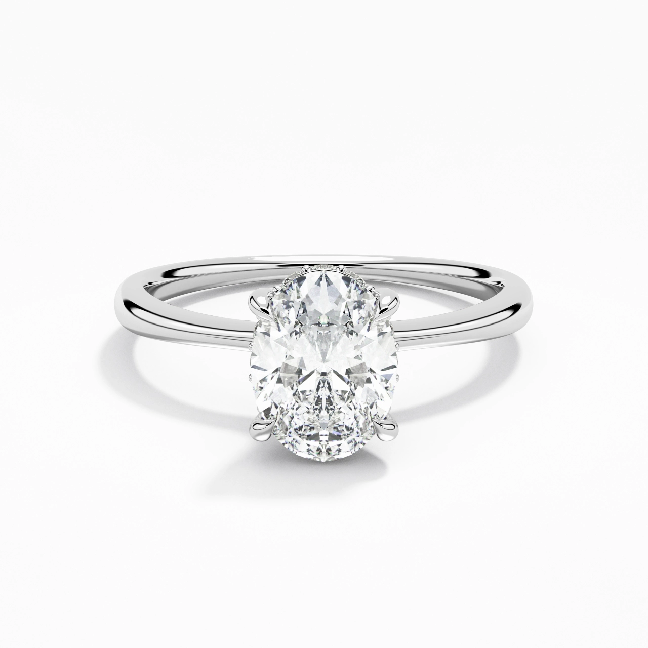 Classic Oval 1.50ct Moissanite Engagement Ring