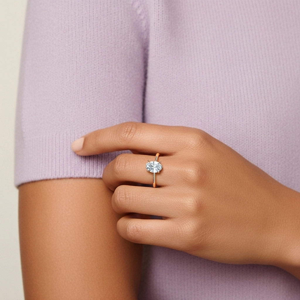 Classic Oval 2.00ct Cubic Zirconia Engagement Ring