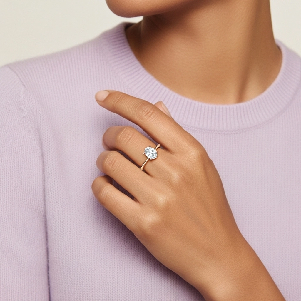 Classic Oval 2.00ct Cubic Zirconia Engagement Ring