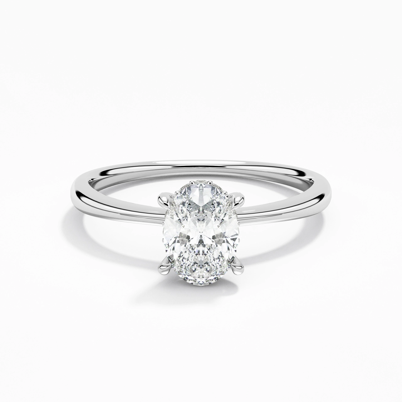 Classic Oval 1.00ct Moissanite Engagement Ring