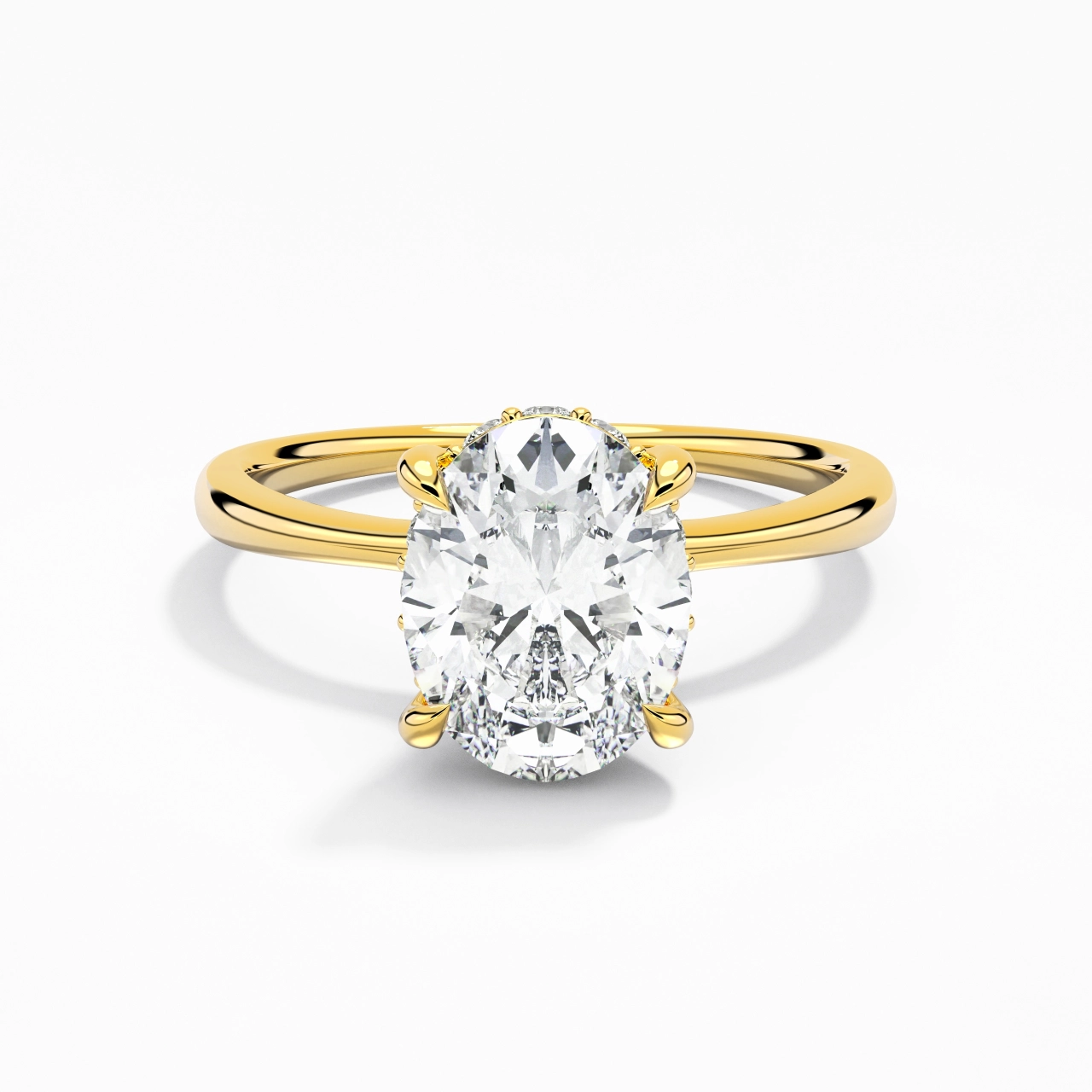 Classic Oval 2.00ct Moissanite Engagement Ring