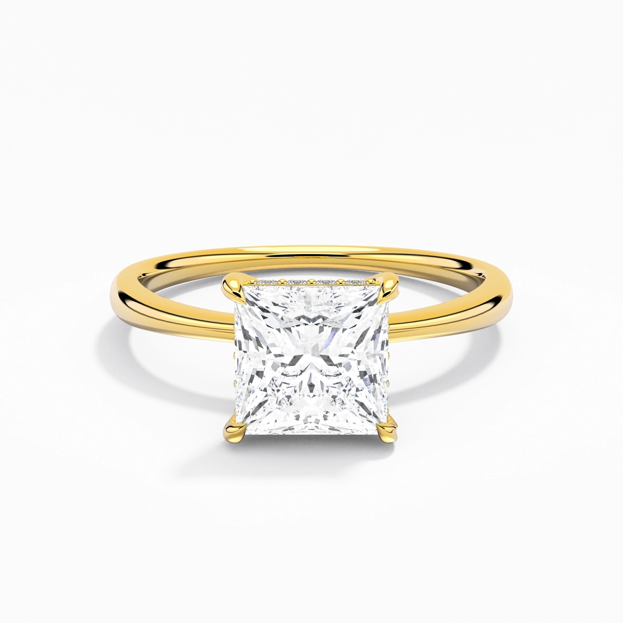 Classic Princess 1.50ct Moissanite Engagement Ring