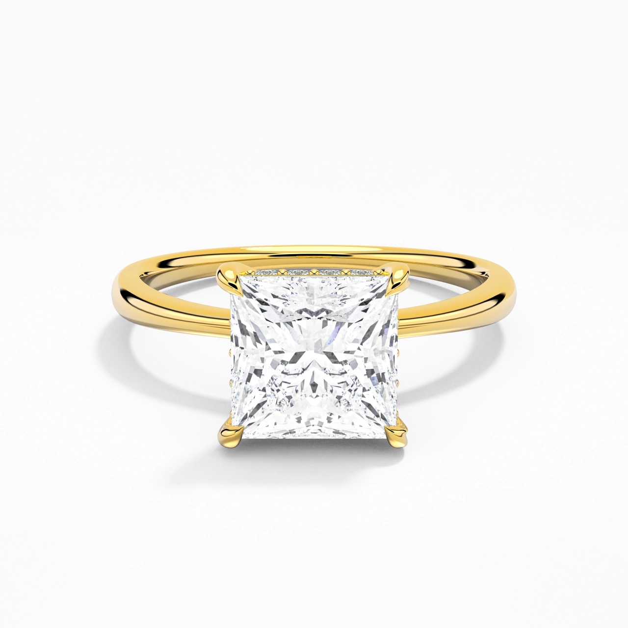 Classic Princess 2.00ct Moissanite Engagement Ring