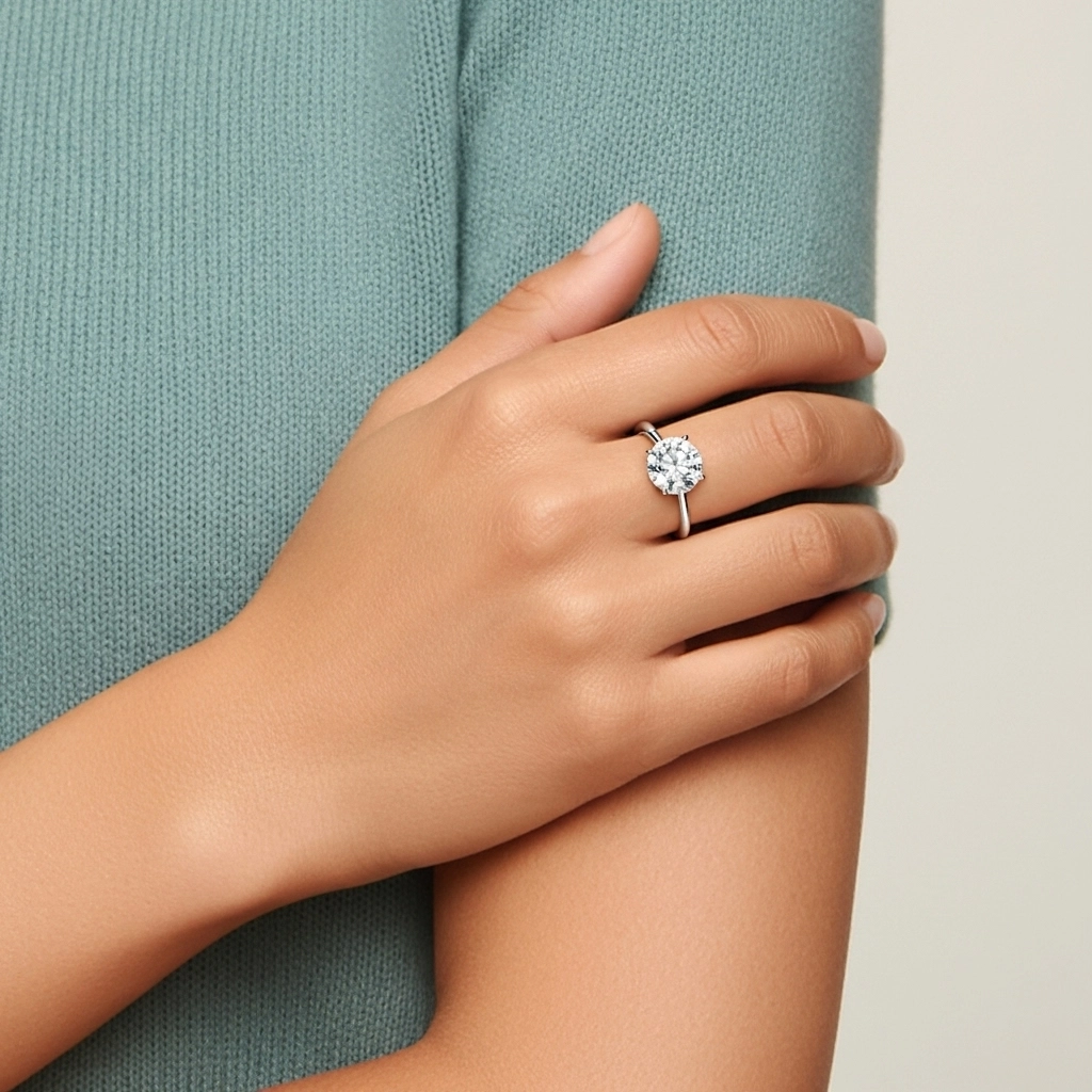 Classic Round 2.00ct Cubic Zirconia Engagement Ring