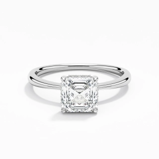 Classic Asscher 1.00ct Moissanite Engagement Ring