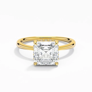 Classic Asscher 2.00ct Moissanite Engagement Ring