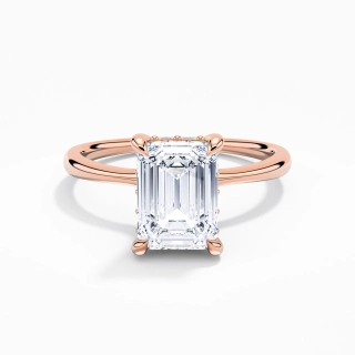 Classique Émeraude 2.00ct Moissanite Bague de fiançailles