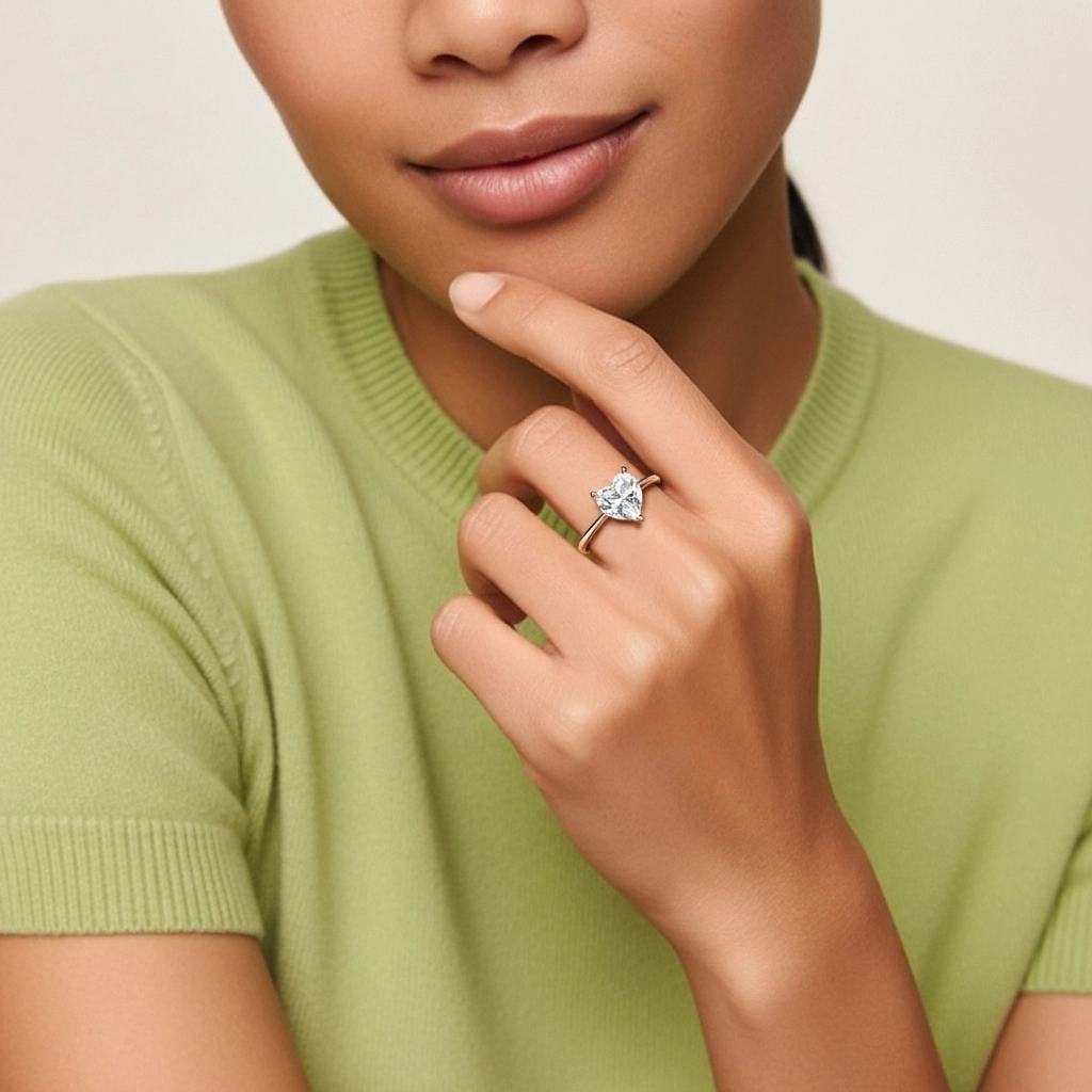 Plata esterlina 925 Aro de halo oculto Anillo de Compromiso