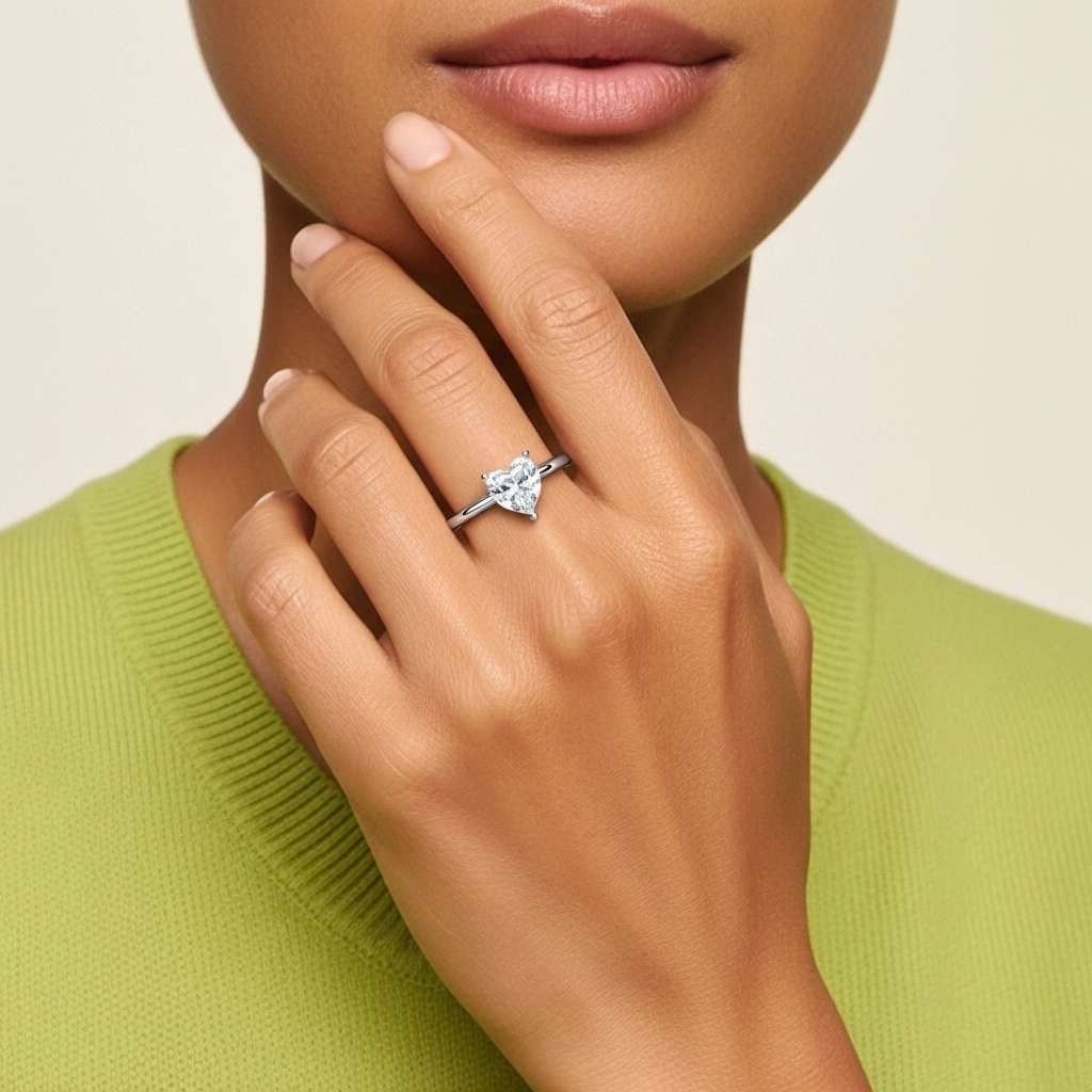 Plata esterlina 925 Aro de halo oculto Anillo de Compromiso