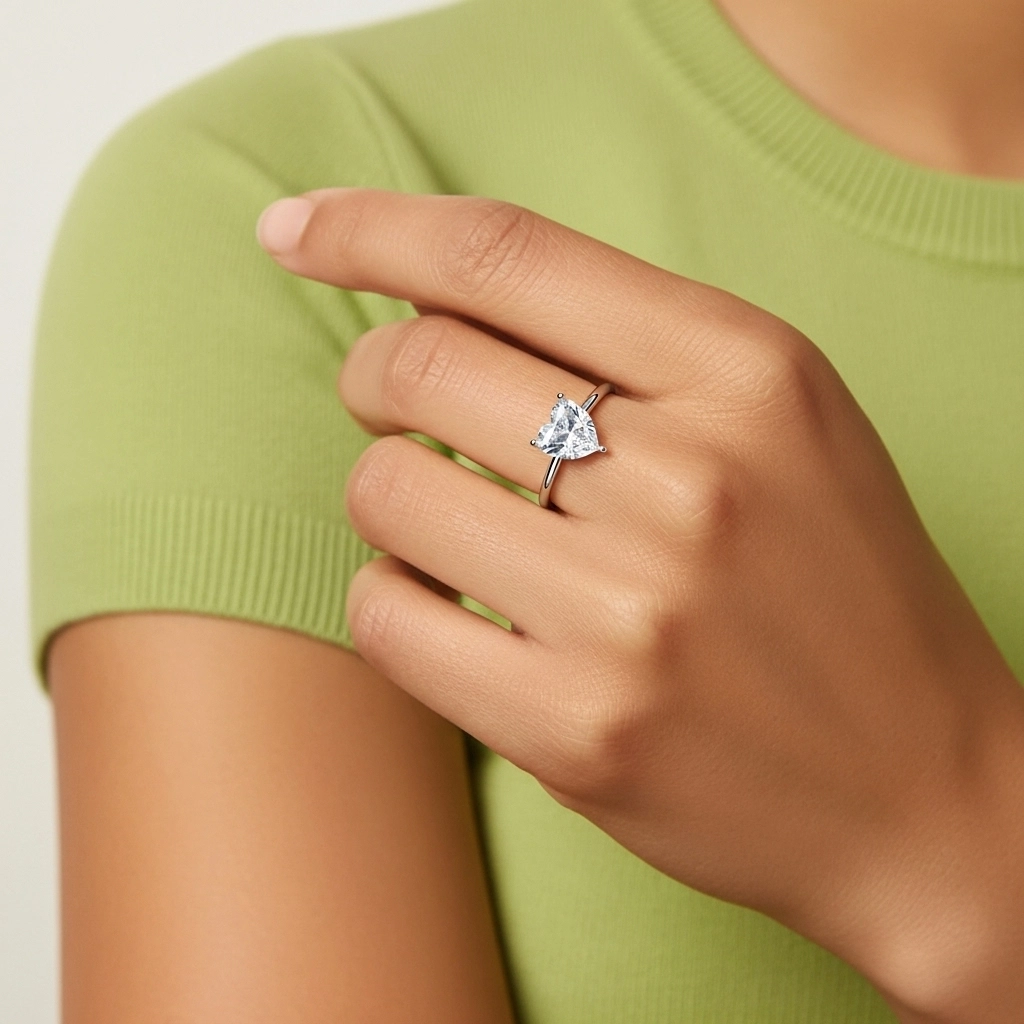 Plata esterlina 925 Aro de halo oculto Anillo de Compromiso