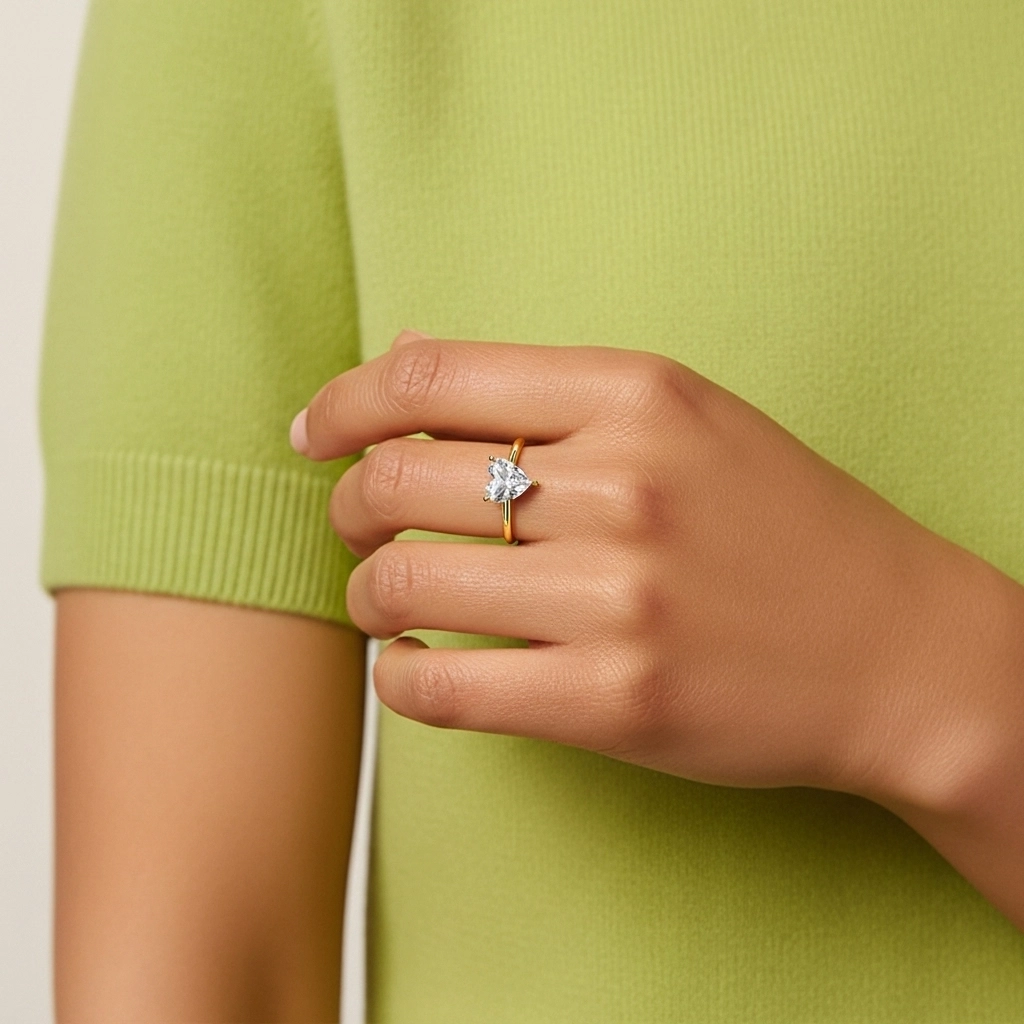 925 Sterling Silver Hidden Halo Engagement Ring