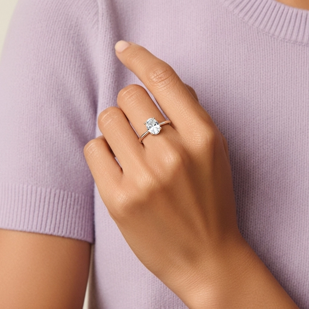 Argent sterling 925 Halo caché Bague de fiançailles