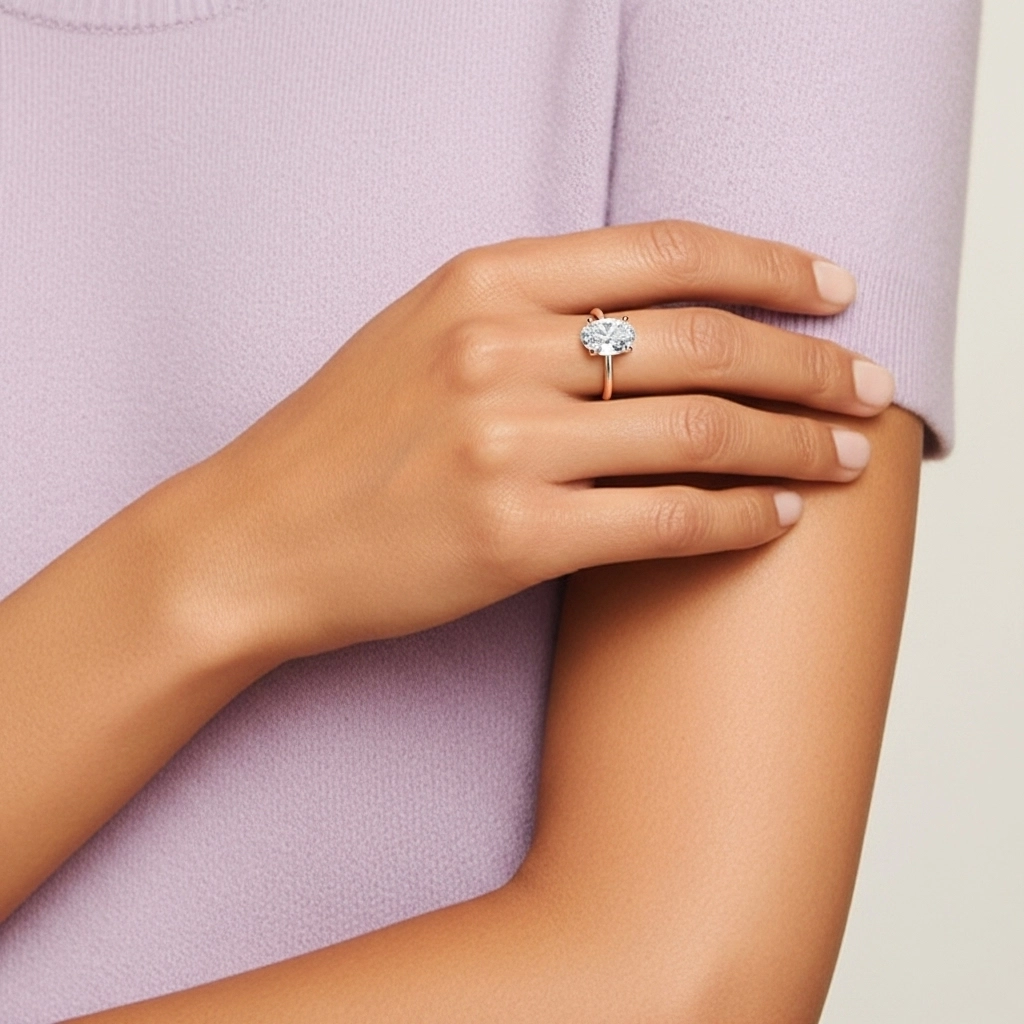 Argent sterling 925 Halo caché Bague de fiançailles