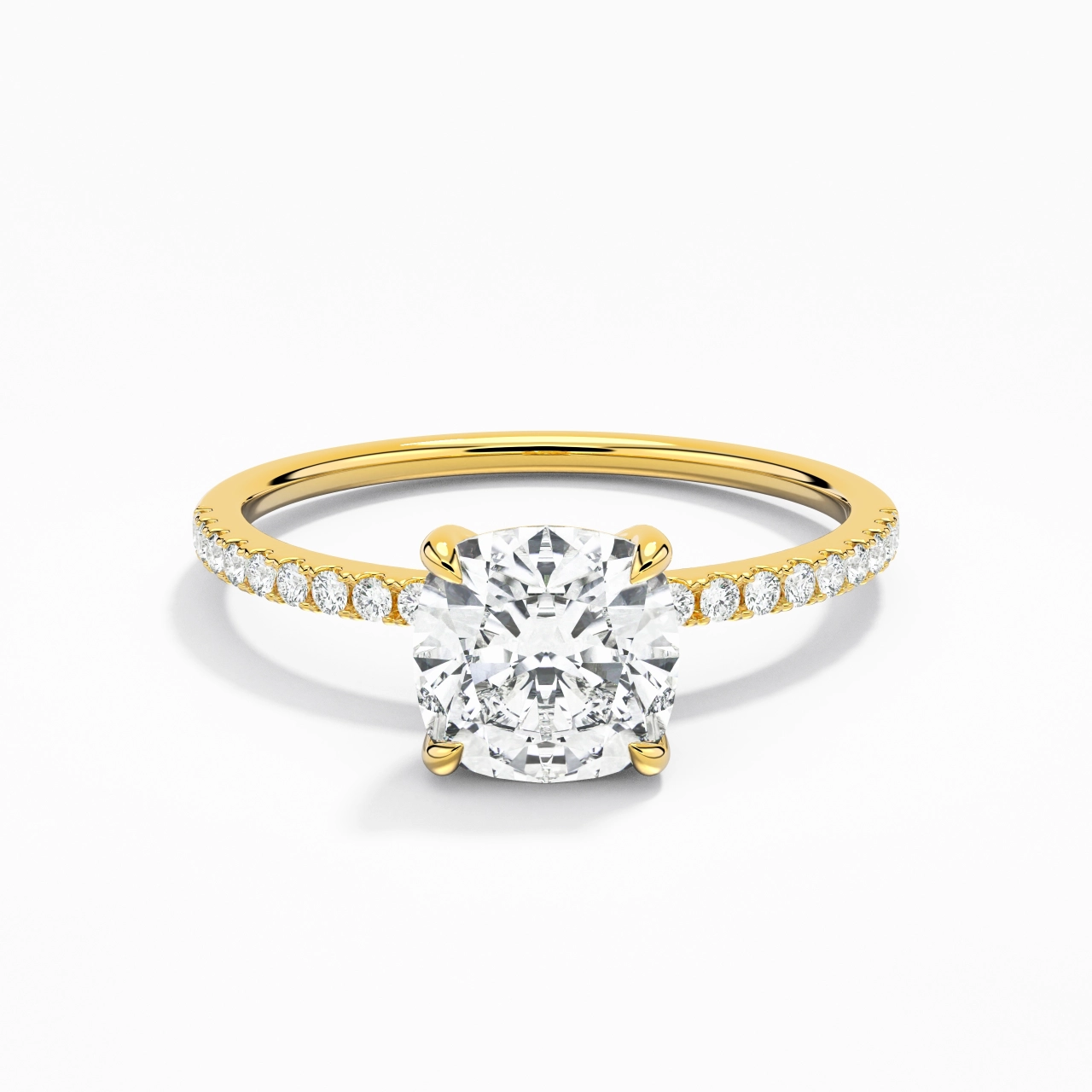 Simple Cushion 1.50ct Moissanite Engagement Ring