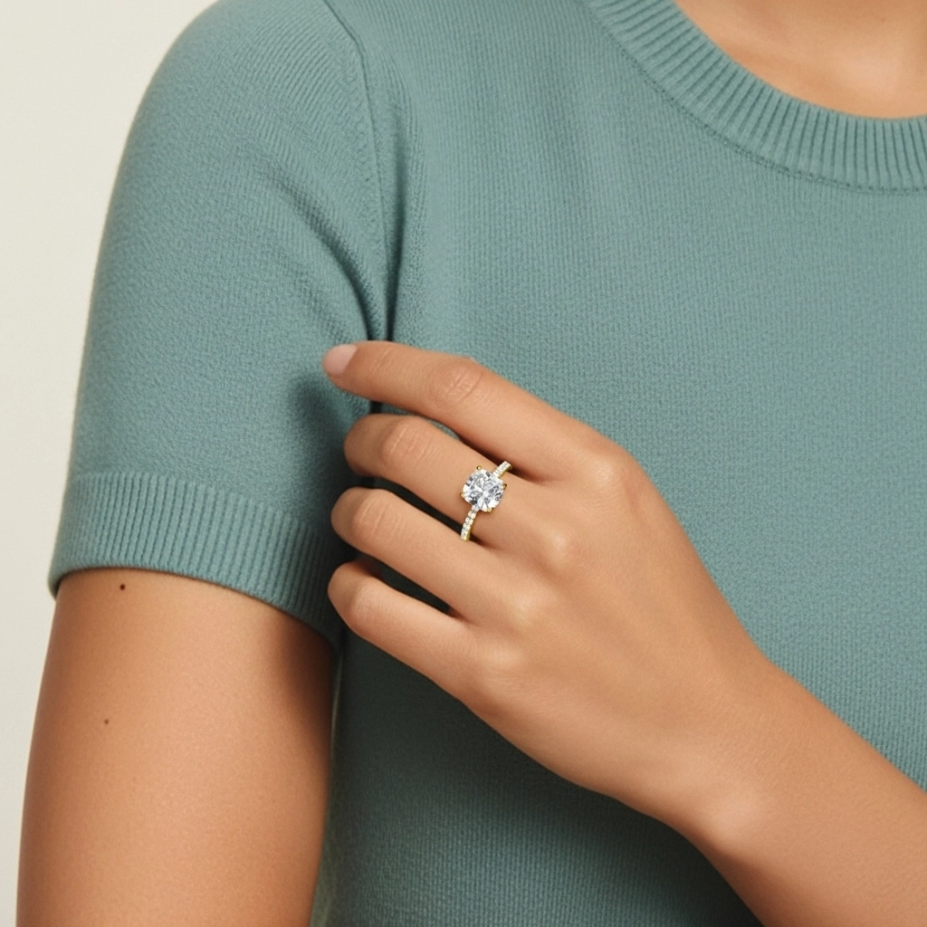 Simple Cushion 2.00ct Cubic Zirconia Engagement Ring