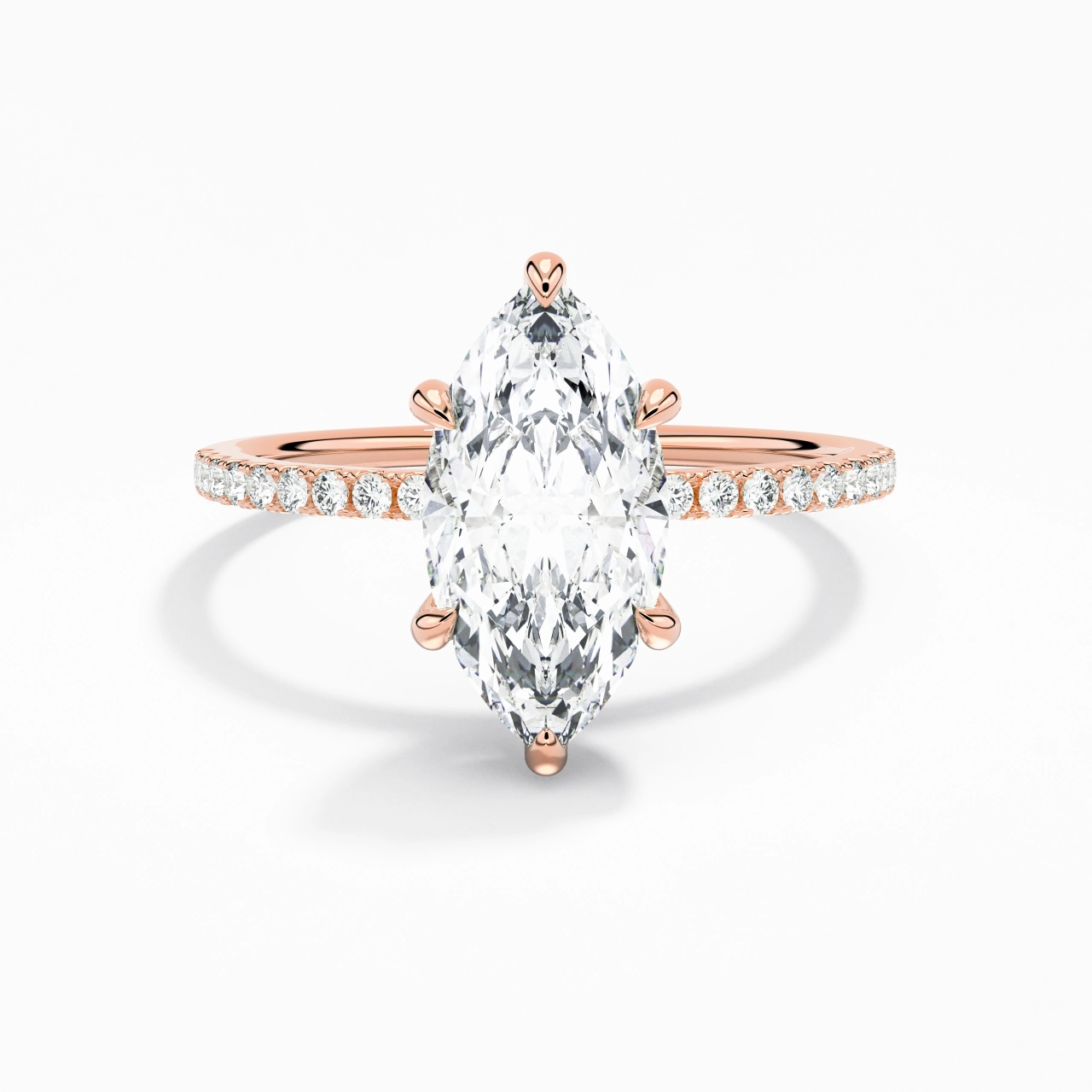 Simple Marquise 2.00ct Moissanite Engagement Ring