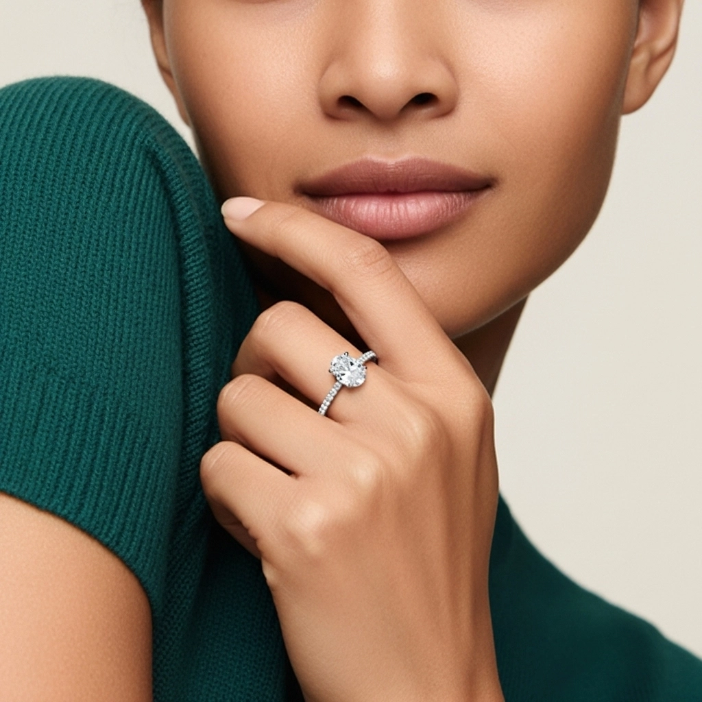 Simple Oval 2.00ct Cubic Zirconia Engagement Ring