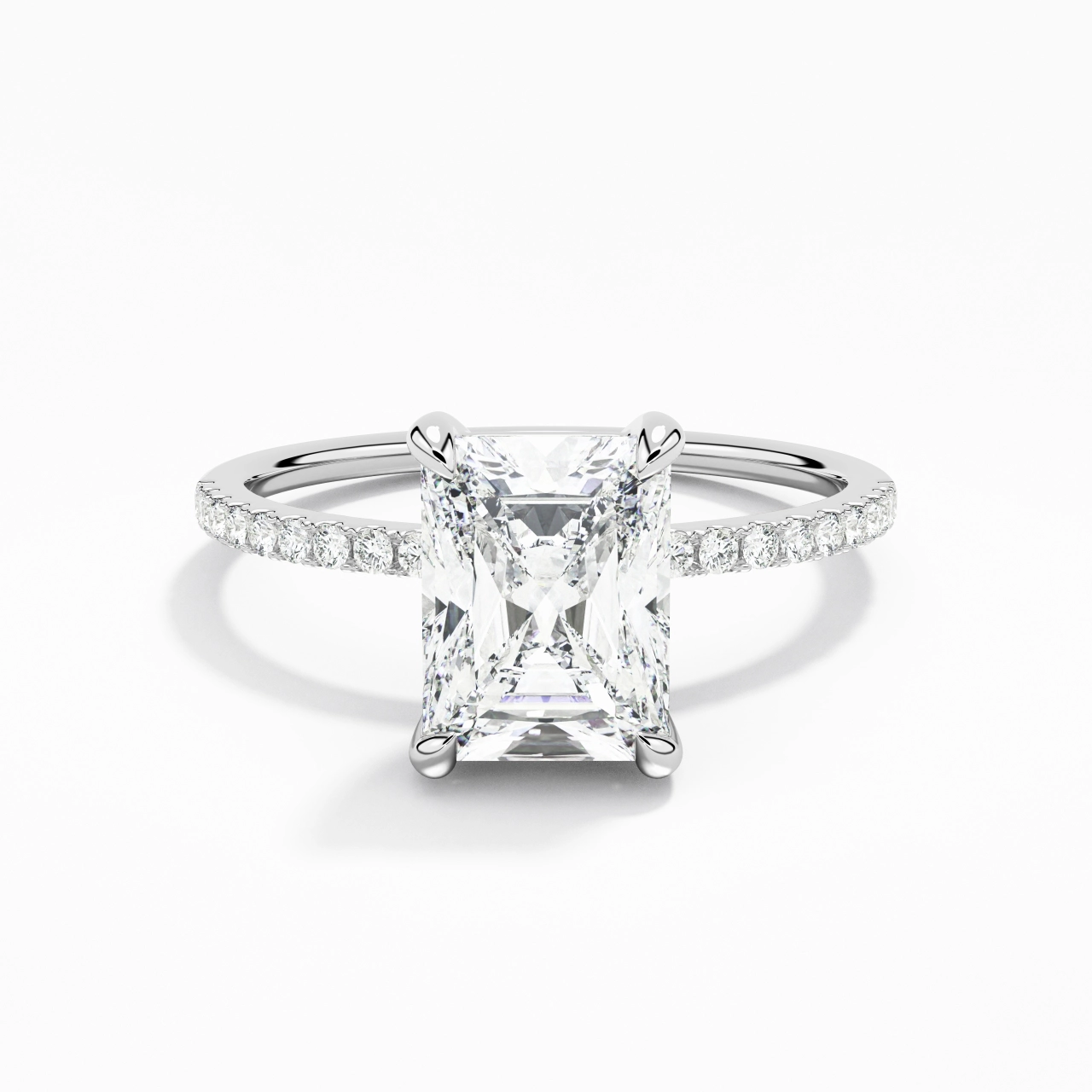 Simple Radiant 2.00ct Moissanite Bague de fiançailles