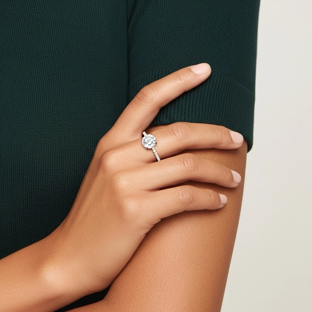 Simple Round 2.00ct Cubic Zirconia Engagement Ring