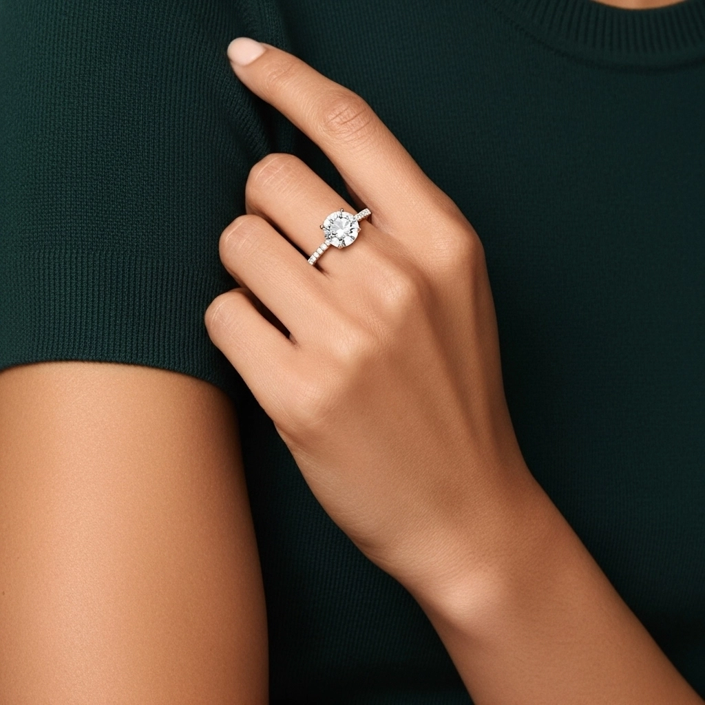 Simple Round 2.00ct Cubic Zirconia Engagement Ring