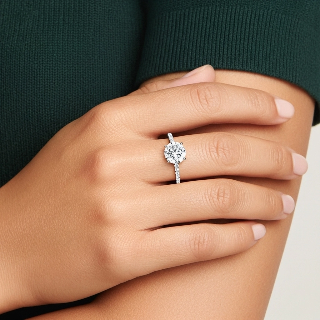 Simple Round 2.00ct Cubic Zirconia Engagement Ring