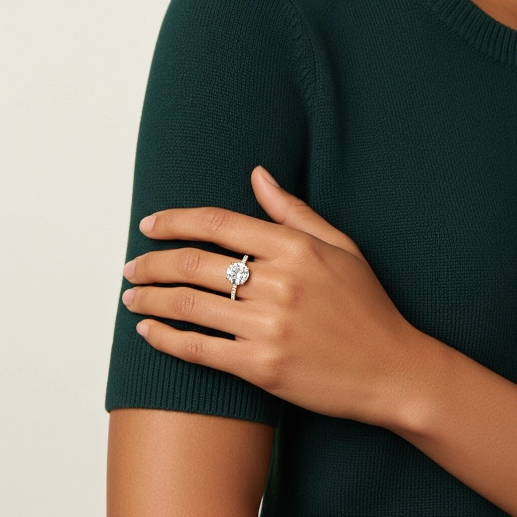 Simple Round 2.00ct Cubic Zirconia Engagement Ring