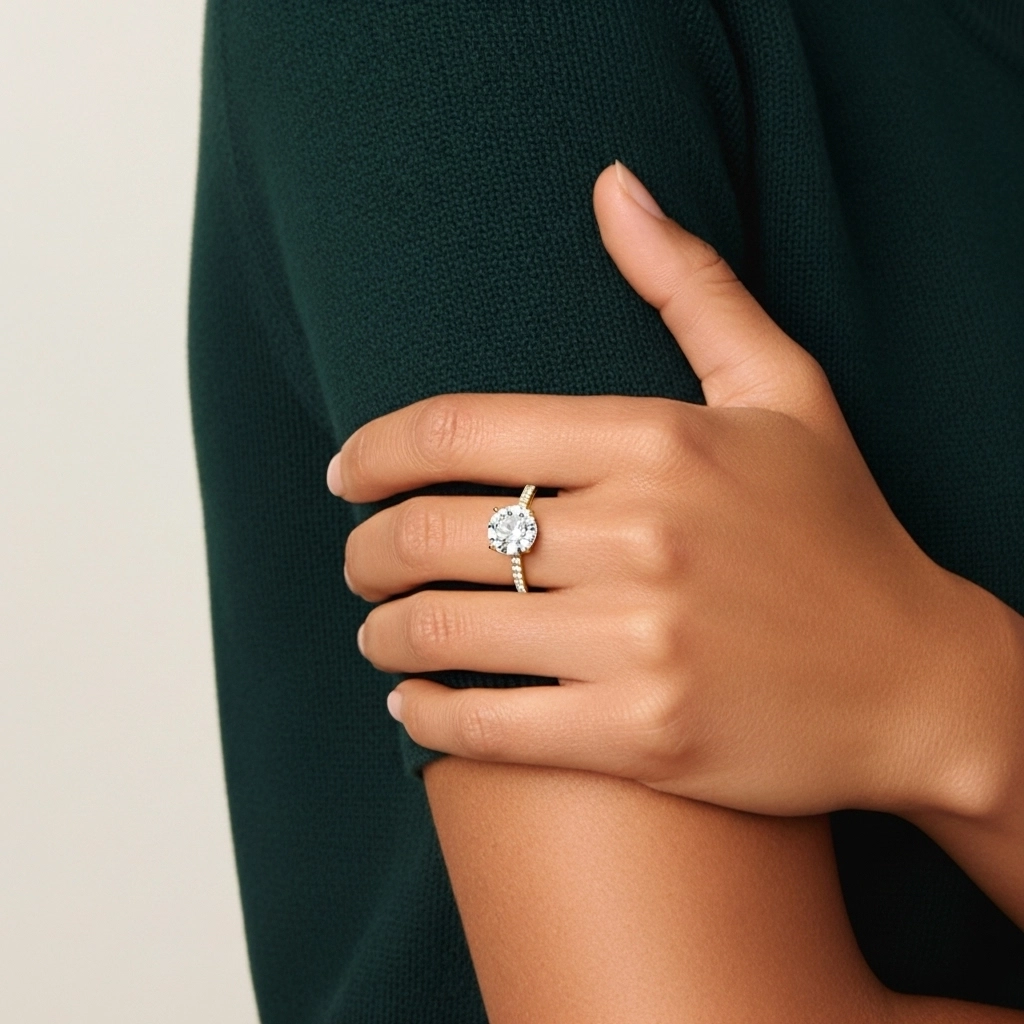 Simple Round 2.00ct Cubic Zirconia Engagement Ring