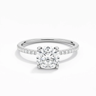 Simple Cushion 1.50ct Moissanite Engagement Ring