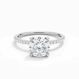 Simple Cushion 2.00ct Moissanite Engagement Ring