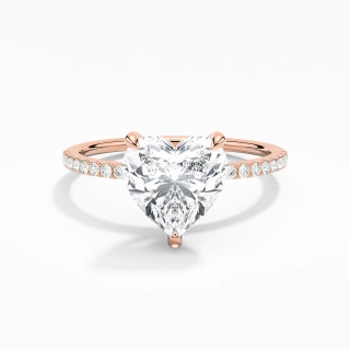 Simple Heart 2.00ct Moissanite Engagement Ring