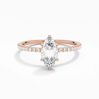 Simple Marquise 0.80ct Moissanite Engagement Ring