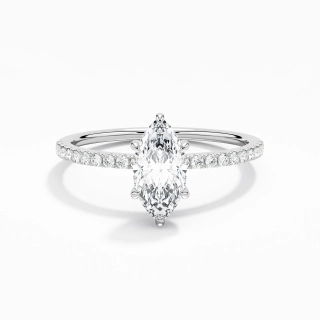 Simple Marquise 0.80ct Moissanite Engagement Ring