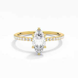 Simple Marquise 0.80ct Moissanite Engagement Ring