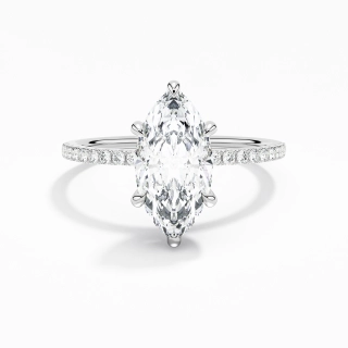 Simple Marquise 2.00ct Moissanite Engagement Ring