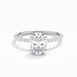 Simple Oval 1.50ct Moissanite Engagement Ring