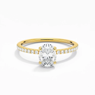 Simple Oval 1.00ct Moissanite Engagement Ring