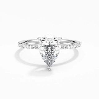 Simple Pear 1.50ct Moissanite Engagement Ring