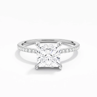 Simple Princess 1.50ct Moissanite Engagement Ring