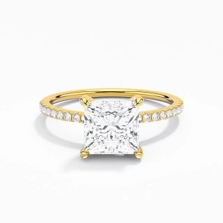 Simple Princess 1.50ct Moissanite Engagement Ring