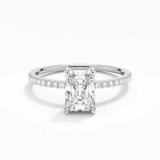 Simple Radiant 1.00ct Moissanite Engagement Ring