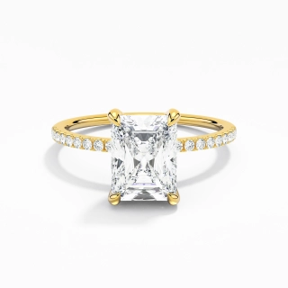 Simple Radiant 2.00ct Moissanite Engagement Ring